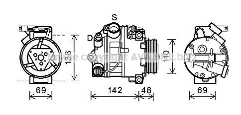 AVA QUALITY COOLING Kompressor,kliimaseade BWAK443